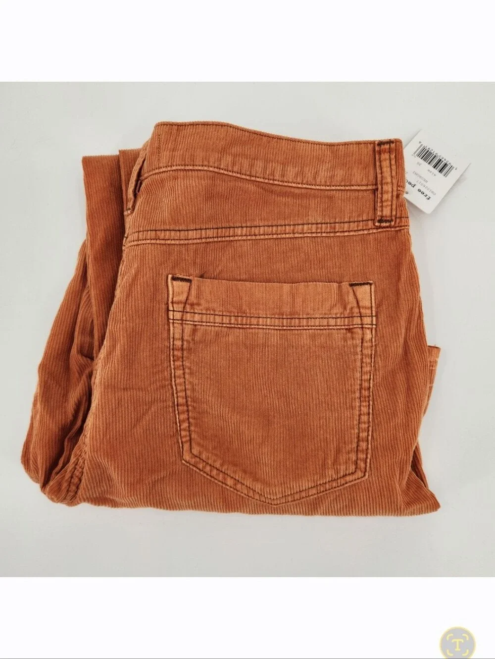 Free People We The Free Aces Straight Leg Corduroy Pants Womens Size 30 Orange